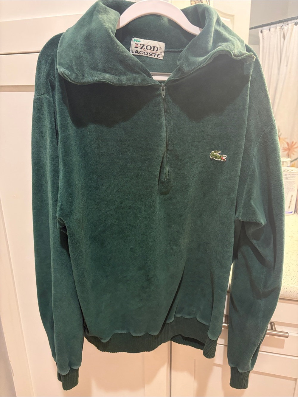 Lacoste Dark Green Half-Zip Fleece Pullover